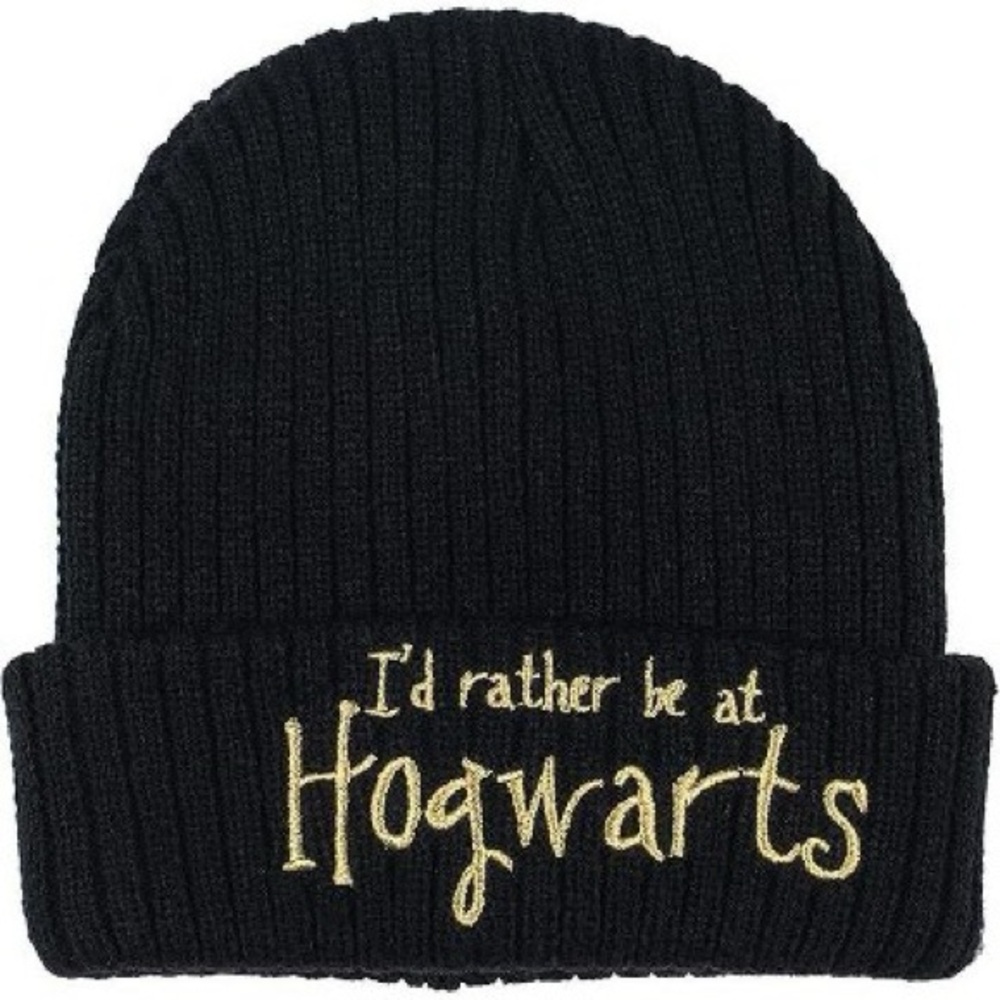 Kids Black Hogwarts Beanie